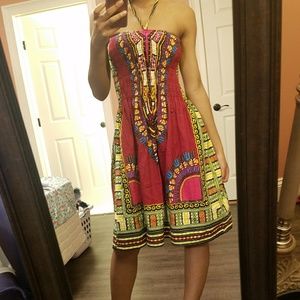 Beautiful Bohemian African Kente Print dress